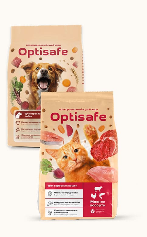 Optisafe корм для кошек и собак